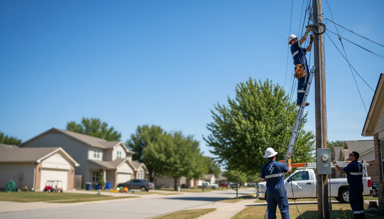 Residential electrician providing installation services in Hiwasse, AR